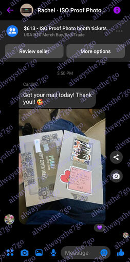 FB Trade - Proof Collector's Edition Photobooth Ticket