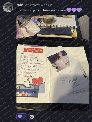 Discord Sale - BTS Beyond The Story photocards