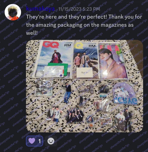 Magazine and Acrylics minni GOs